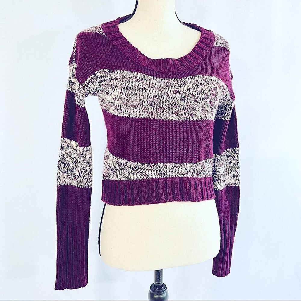 Cropped Knit Sweater Small